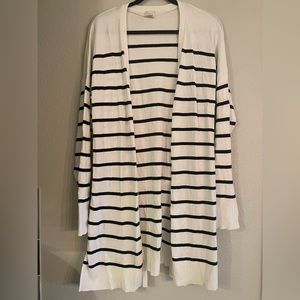 Black and white striped sweater size L